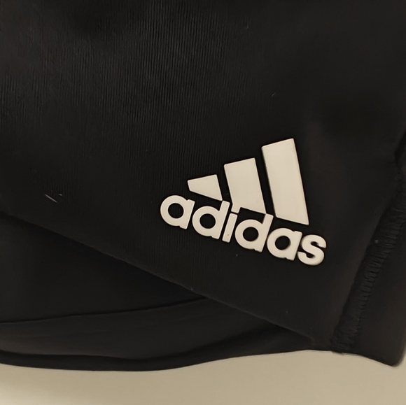 Adidas Black 3 White Stripe Active Bra Top Size 2X New W/Tags - Picture 6 of 10